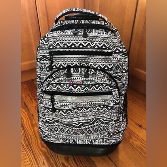 j world Other - J World New York ROLLING BACKPACK, Black and White Print